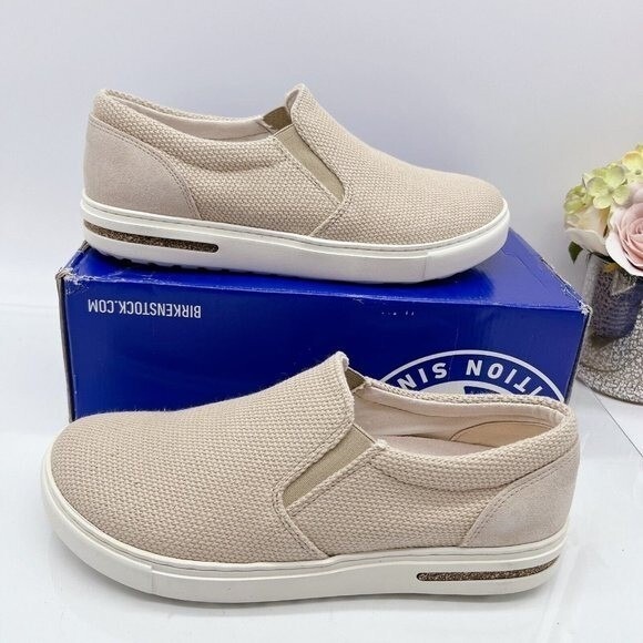 Birkenstock Oswego Casual Shoe Loafer Sandcastle Canvas Womens EU 36 US 5- 5.5 - Picture 2 of 11